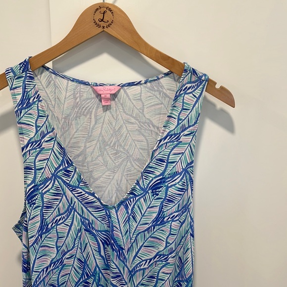 Top Tunica Lilly Pulitzer Kaia Bennet Blu Bay Dreamin – Cotone 100% Taglia M - Foto 3